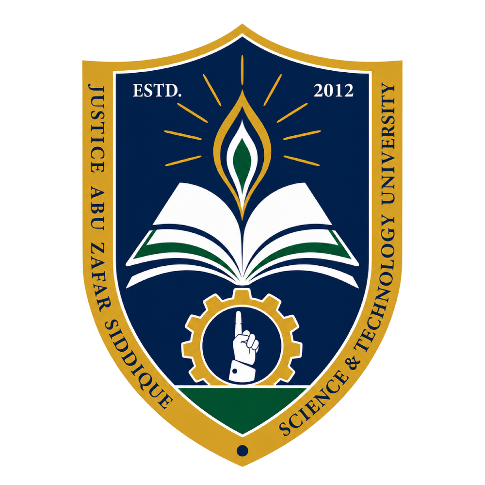 Official Logo of Justice Abu Zafar Siddiquie Science and Technology University (JAZSSTU), Kushtia